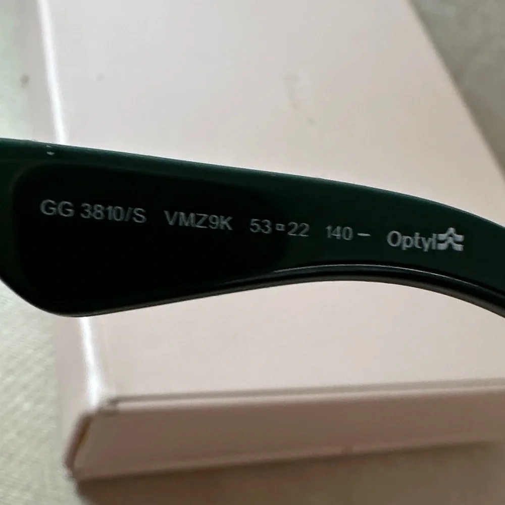 Gucci Glitter Black Green and Red Women's Sunglasses